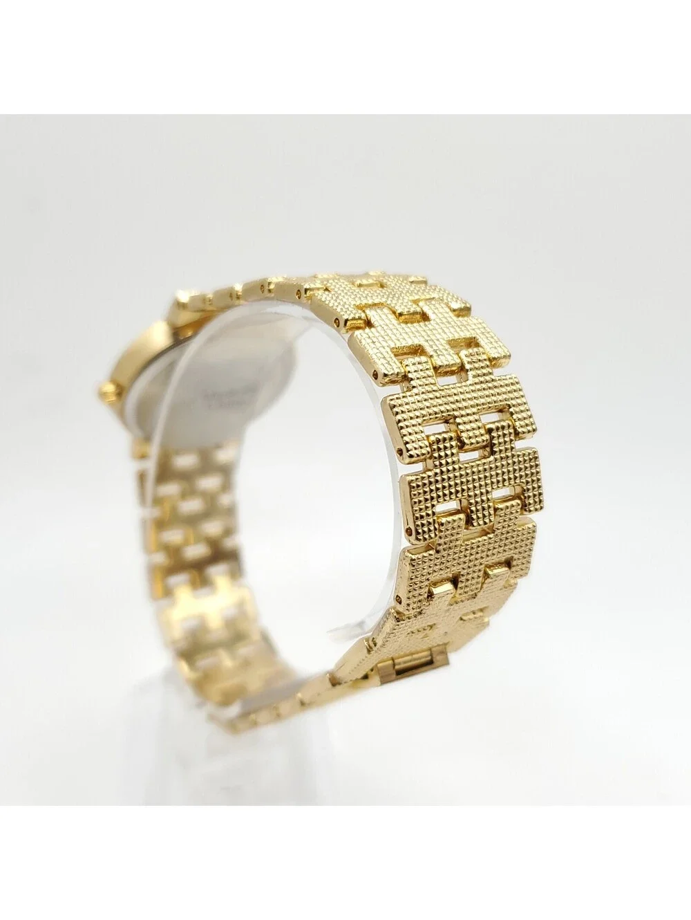 Geneva Quartz Watch Women 31mm Gold Tone Blue Dial New Battery